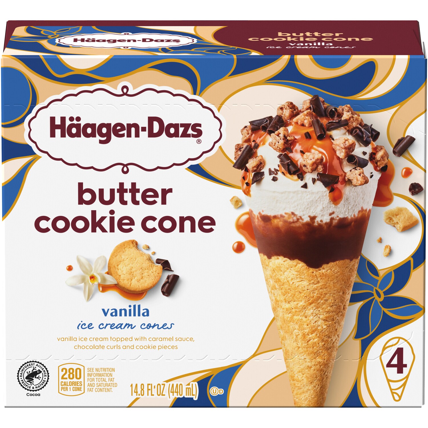 Haagen-Dazs Ice Cream Butter Cookie Cones, Vanilla