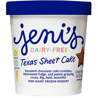 Jeni's Dairy-Free Ice Cream, Texas Sheet Cake