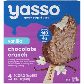 Yasso Frozen Greek Yogurt Bars, Vanilla Chocolate Crunch