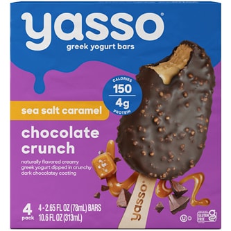 Yasso Frozen Greek Yogurt Bars, Sea Salt Caramel Chocolate Crunch