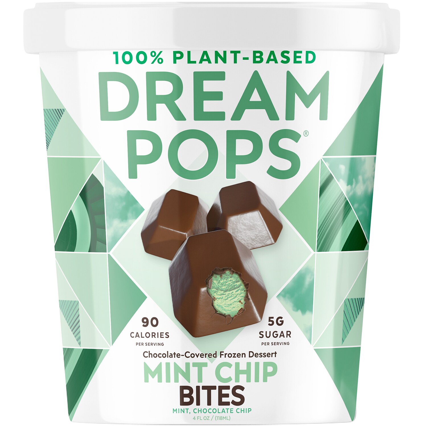Dream Pops Plant-Based Bites, Mint Chip, Frozen