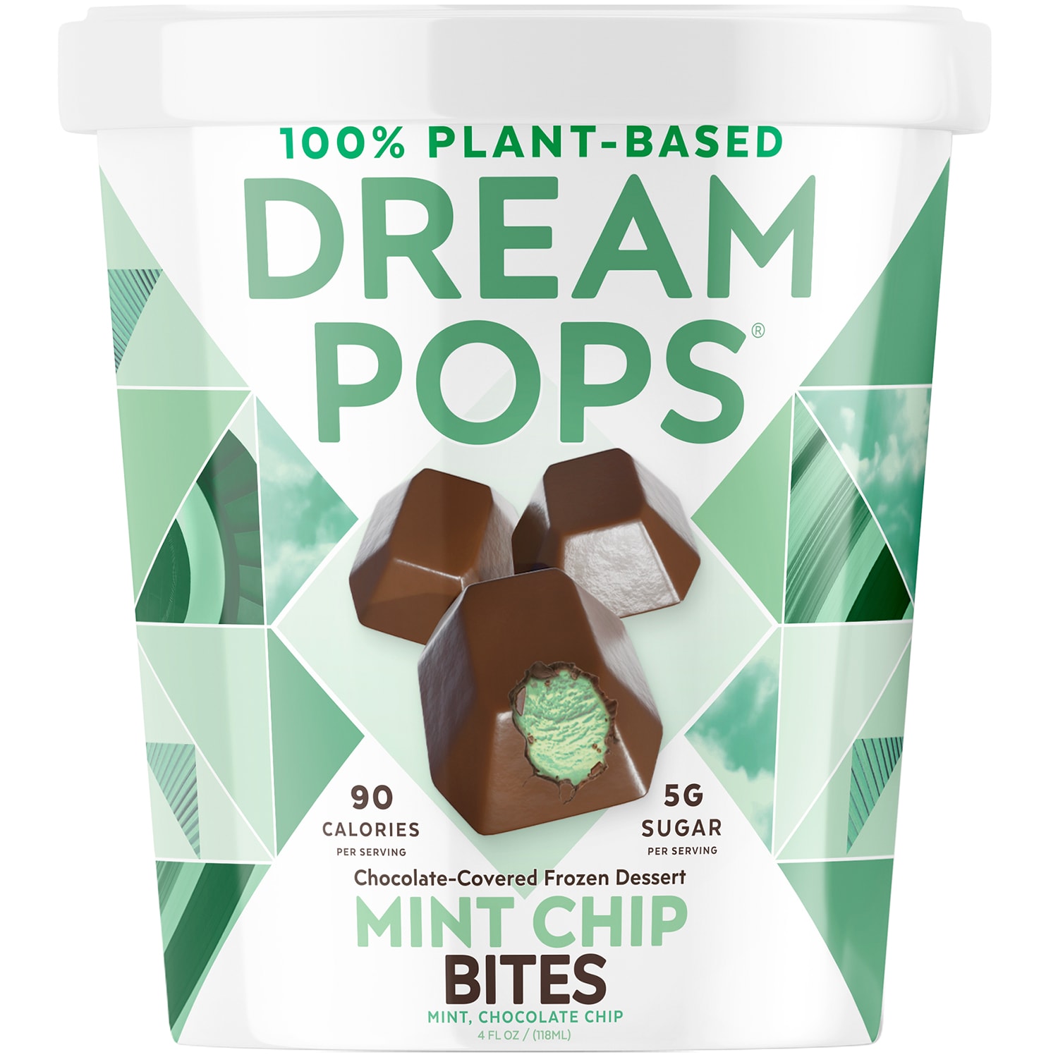 Dream Pops Plant-Based Bites, Mint Chip, Frozen
