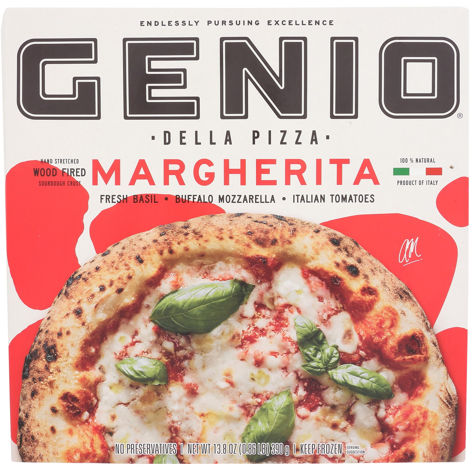 Genio Della Pizza Wood Fired Pizza, Margherita, Frozen