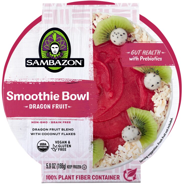 Sambazon Organic Smoothie Bowl, Dragon Fruit, Frozen