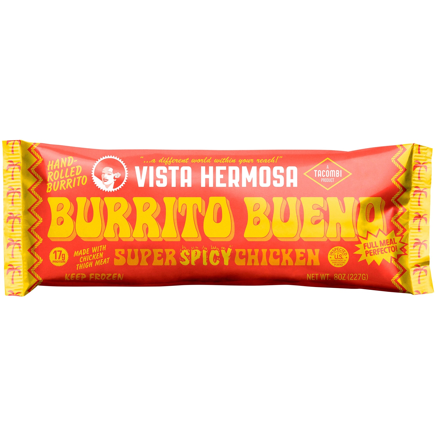 Vista Hermosa Burrito Bueno, Super Spicy Chicken, Frozen