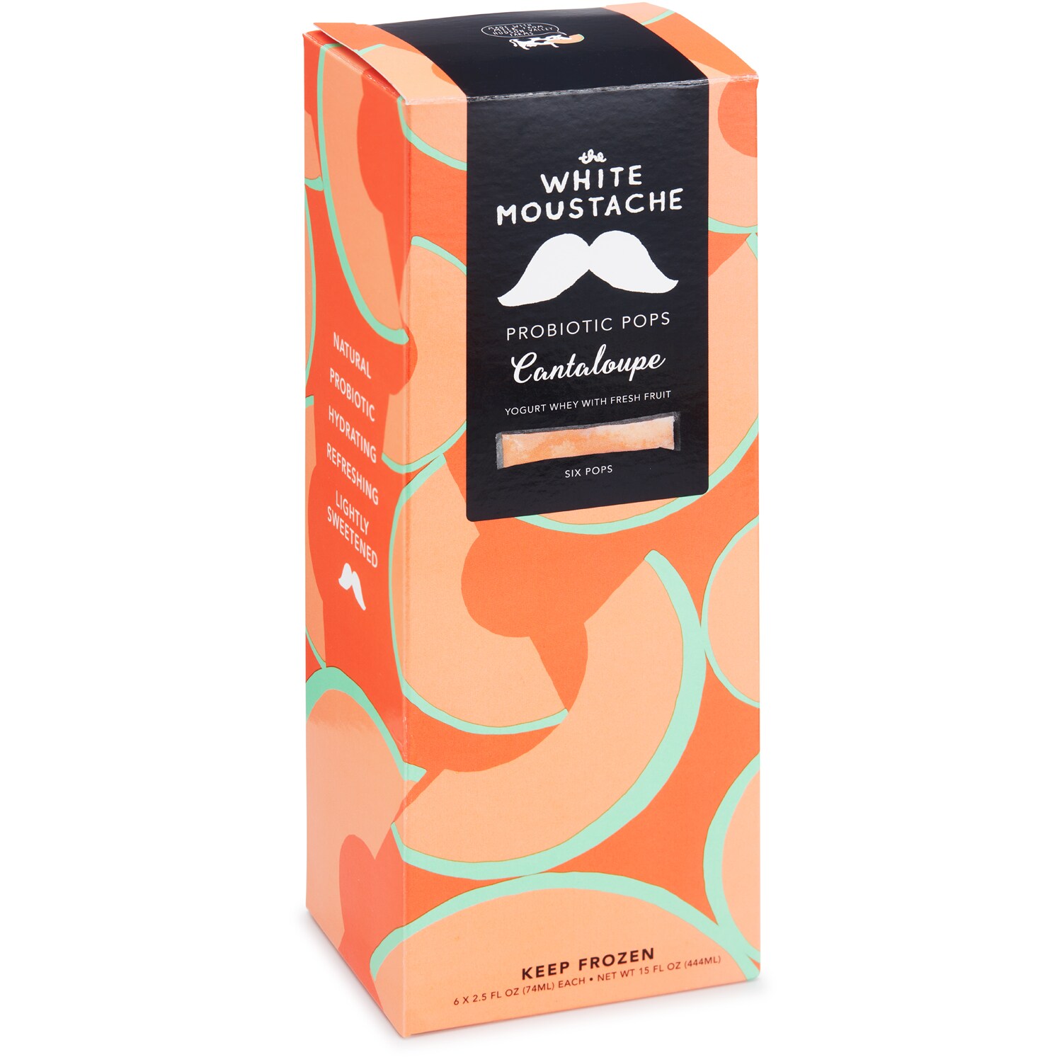 White Moustache Probiotic Whey Pops, Cantaloupe