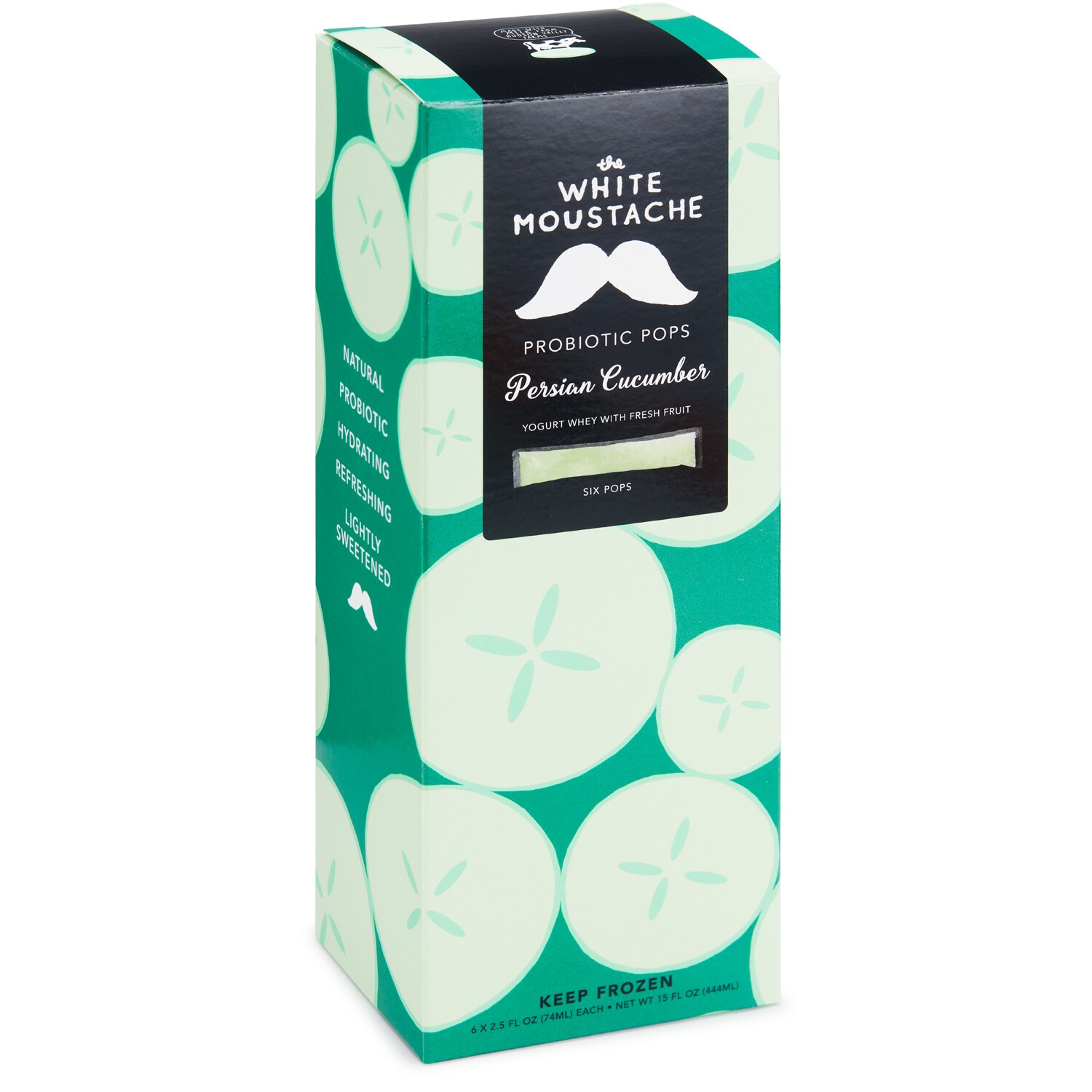 White Moustache Probiotic Whey Pops, Persian Cucumber