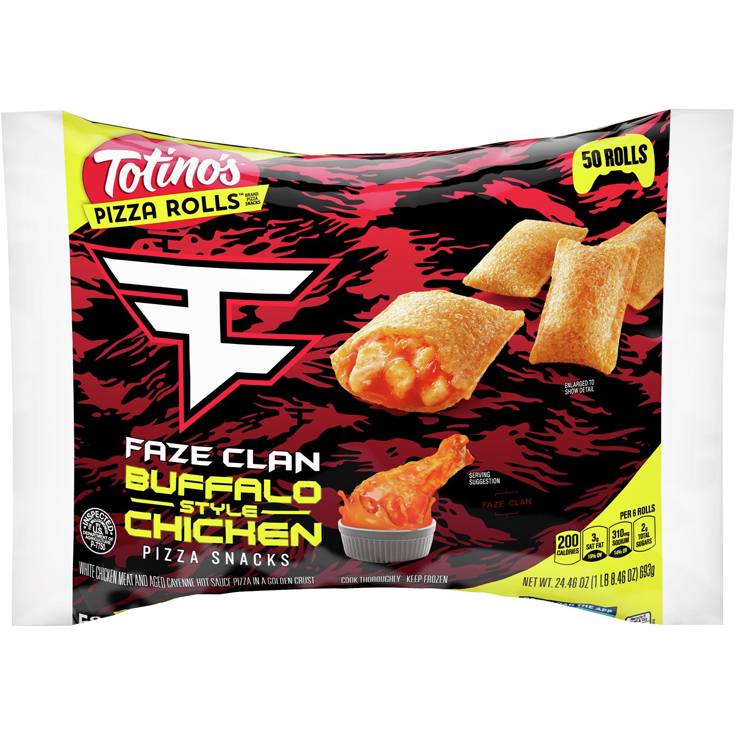 Totino's Pizza Rolls, Buffalo Style Chicken, Frozen