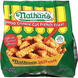 Nathan's Famous Jumbo Crinkle Cut French Fries, Frozen