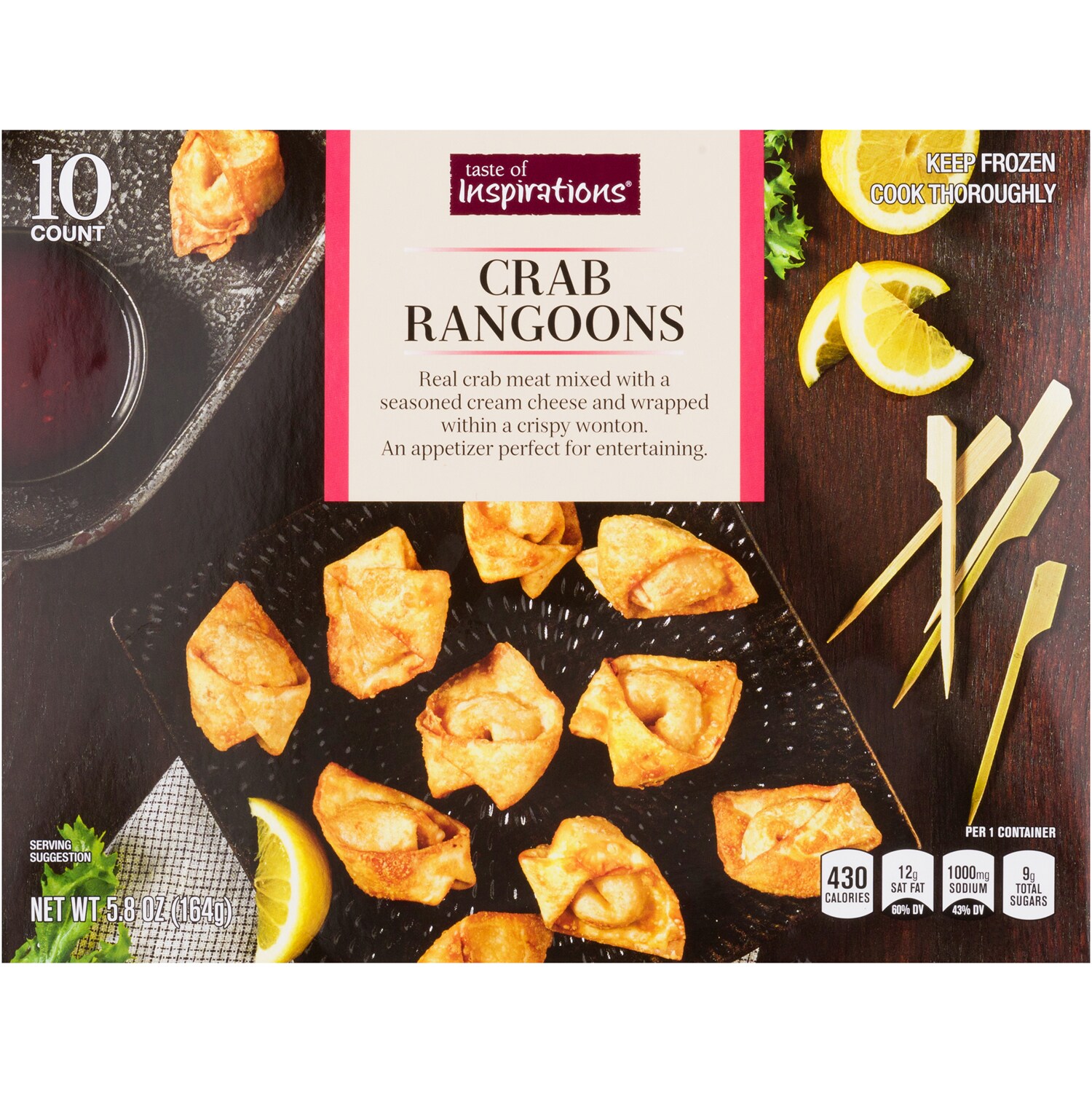 Taste Of Inspirations Crab Rangoons, Frozen