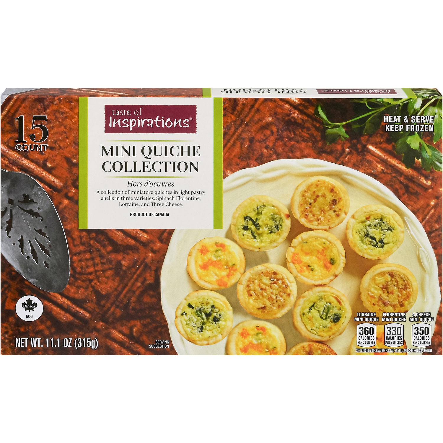 Taste of Inspirations Mini Quiche Collection, Frozen