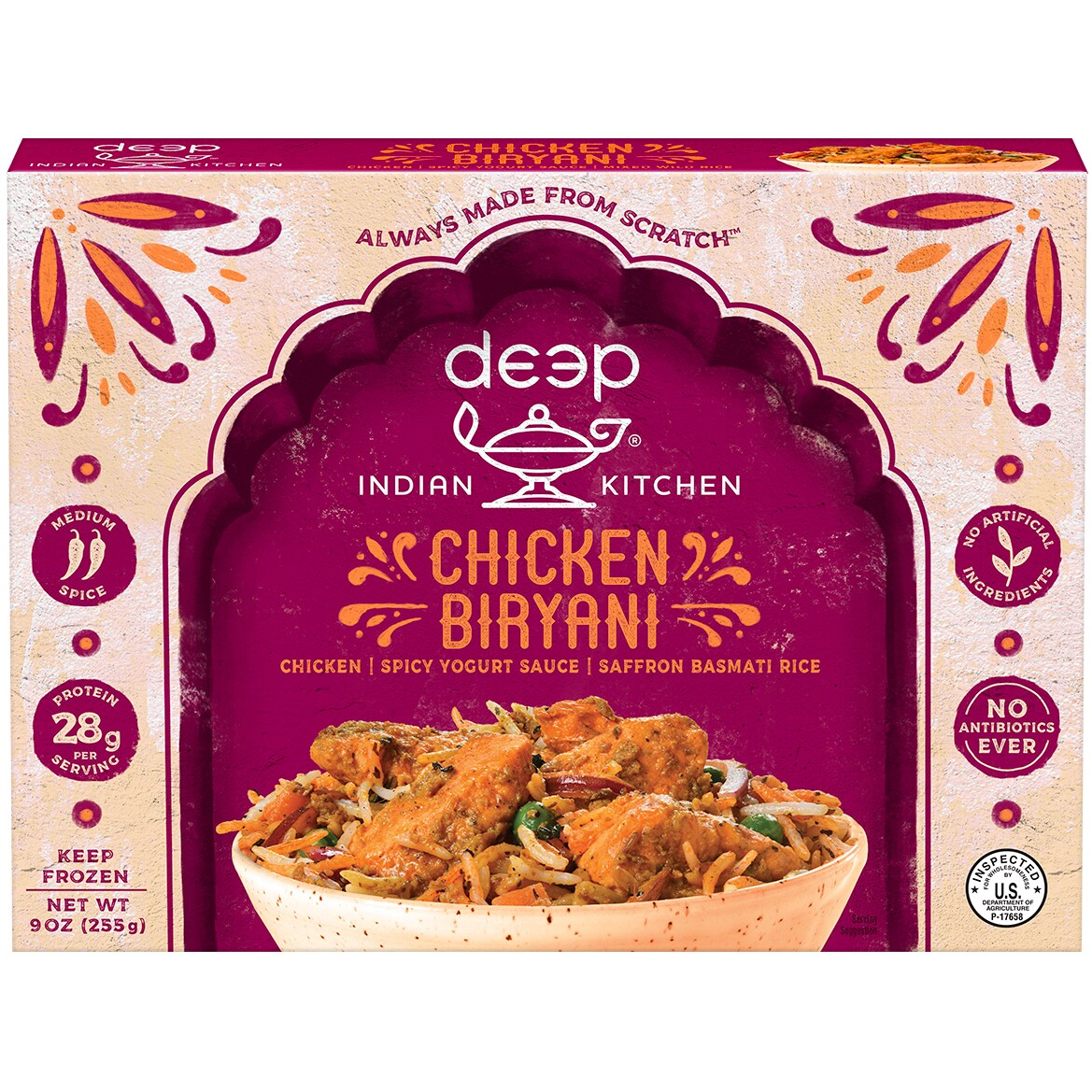 Deep Indian Kitchen Chicken Biryani, Frozen