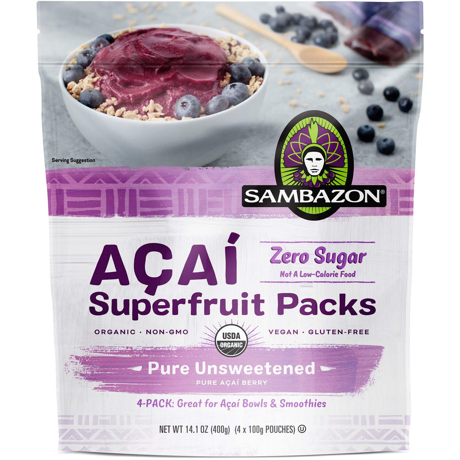 Sambazon Organic Açai Superfruit Packs, Pure Unsweetened