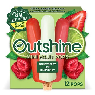 Outshine Fruit Bars, Strawberry, Raspberry & Lime