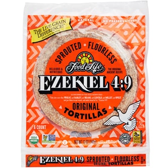 Food For Life Organic Ezekiel 4:9 Sprouted Grain Tortillas, Frozen