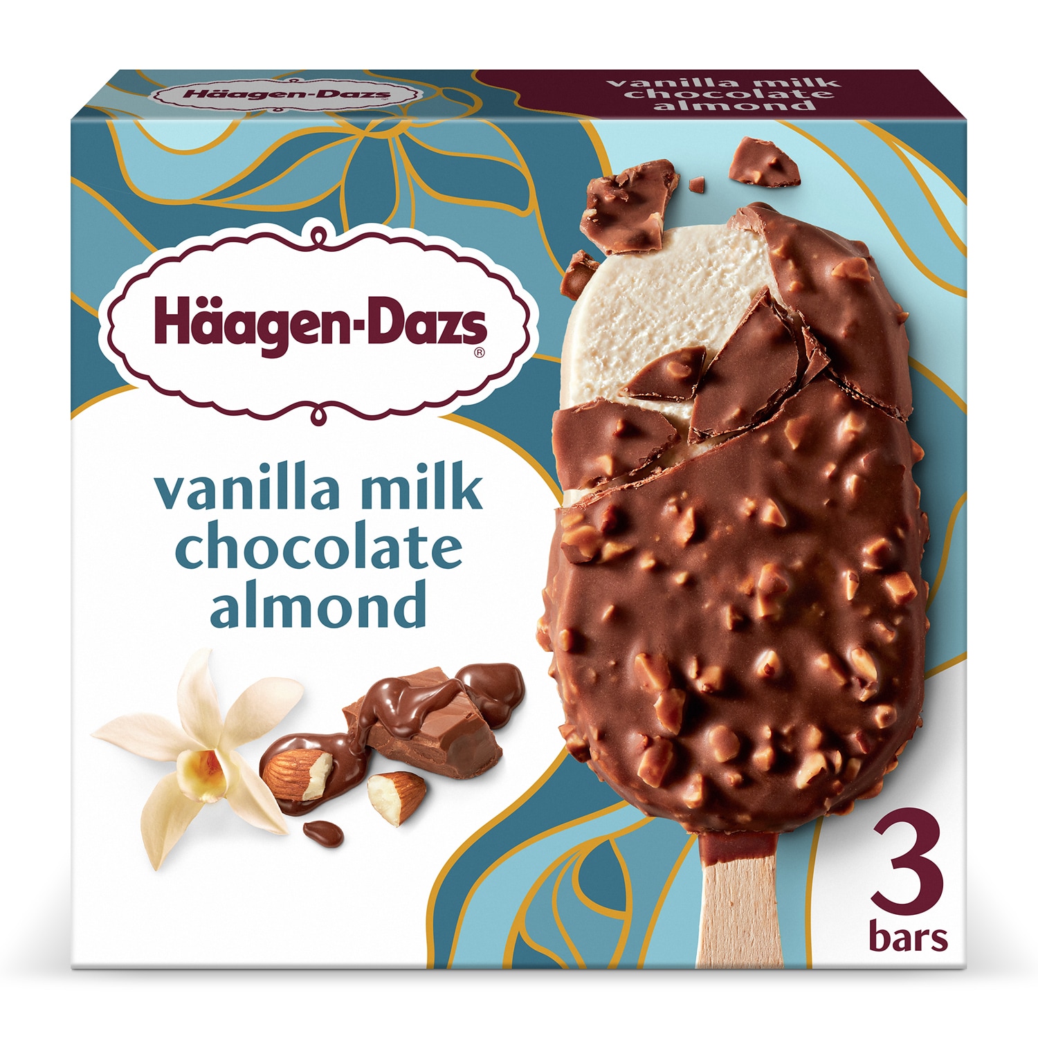 Haagen-Dazs Ice Cream Bars, Vanilla Milk Chocolate Almond