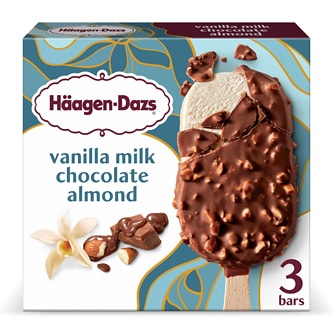 Haagen-Dazs Ice Cream Bars, Vanilla Milk Chocolate Almond