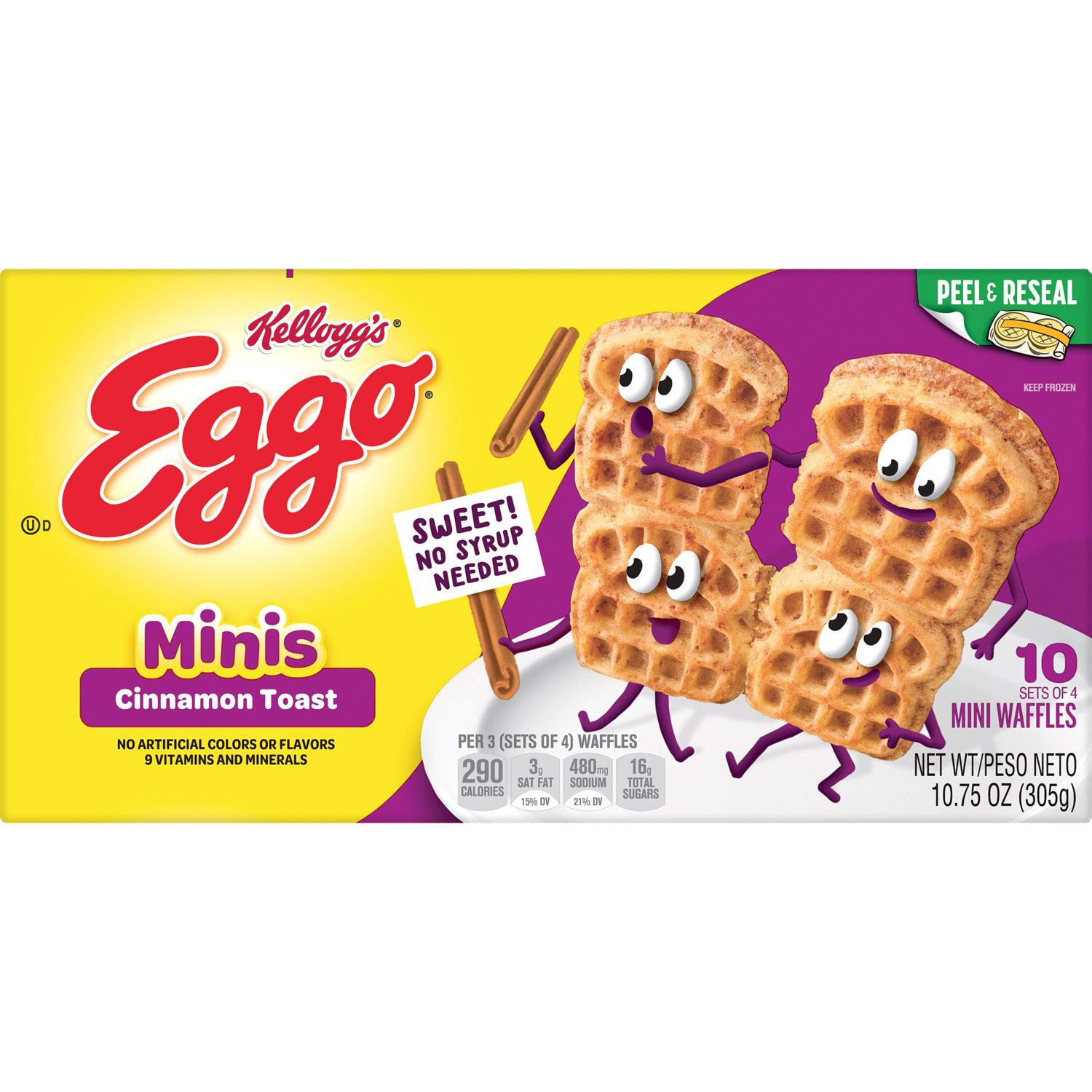 Kellogg's Eggo Mini Waffles, Cinnamon Toast