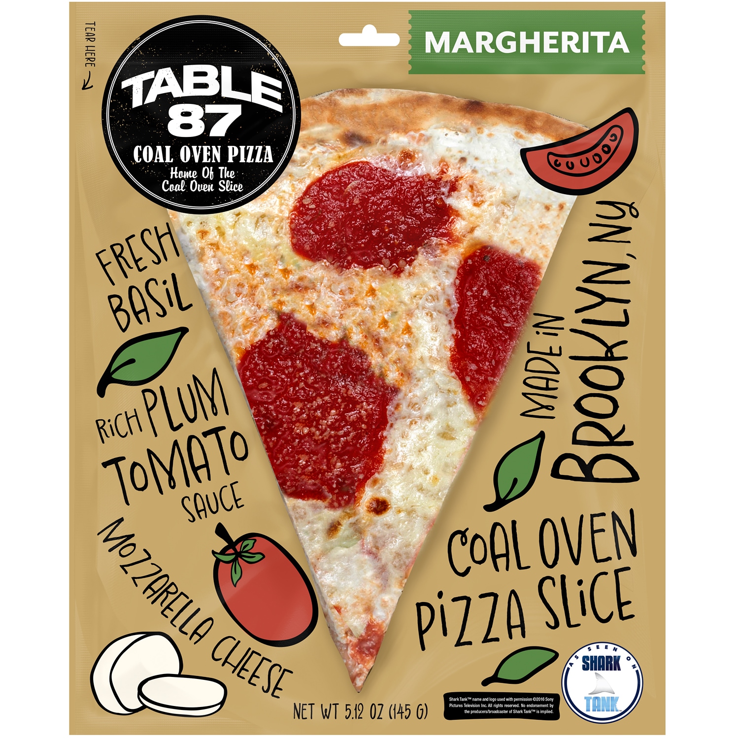 Table 87 Coal Oven Pizza Slice, Margherita, Frozen