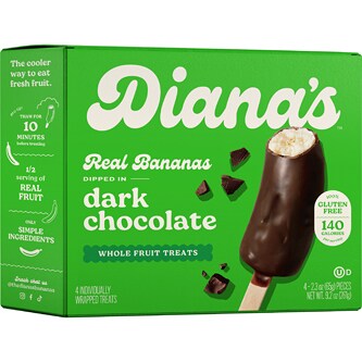 Diana's Bananas Real Banana Halves, Dark Chocolate