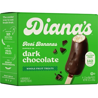 Diana's Bananas Real Banana Halves, Dark Chocolate