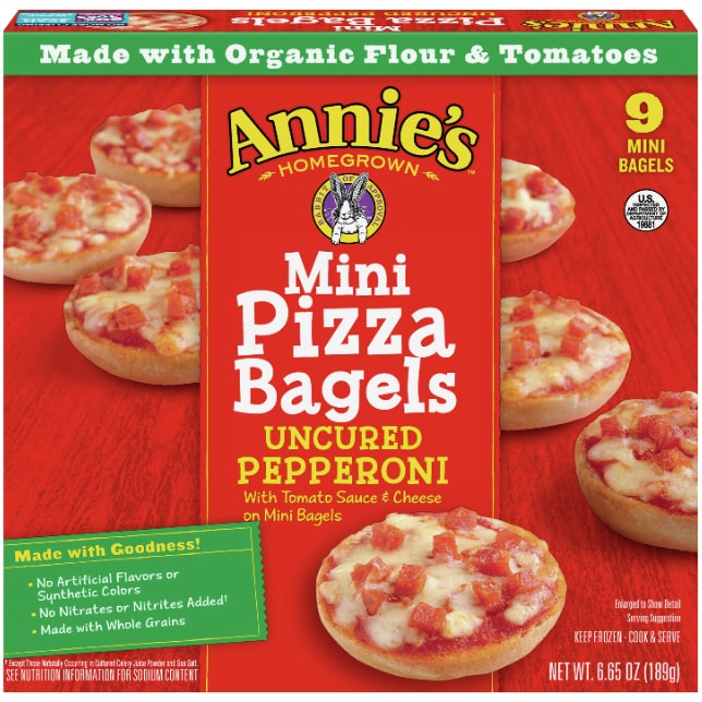 Annie's Mini Pizza Bagels, Uncured Pepperoni