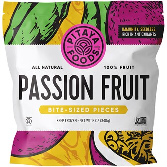 Pitaya Foods All Natural Bite-Sized Passion Fruit, Frozen