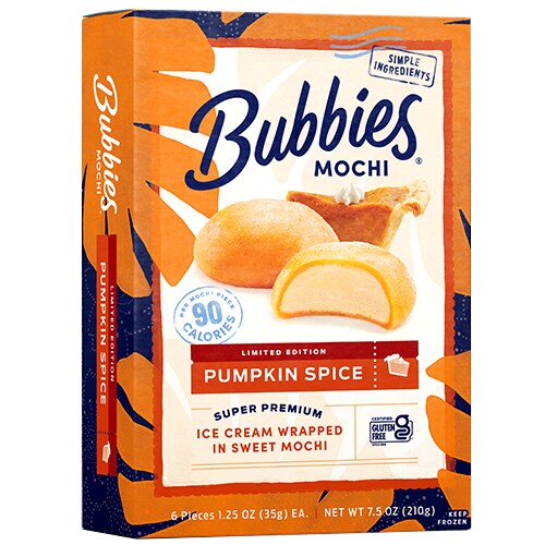 Bubbies Mochi Ice Cream, Pumpkin