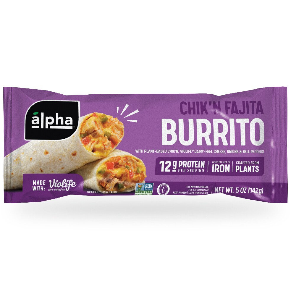 Alpha Foods Plant-Based Chik'N Fajita Burrito
