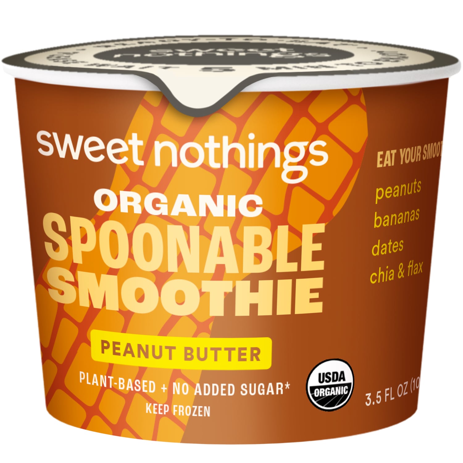Sweet Nothings Organic Spoonable Smoothie Cup, Peanut Butter, Frozen