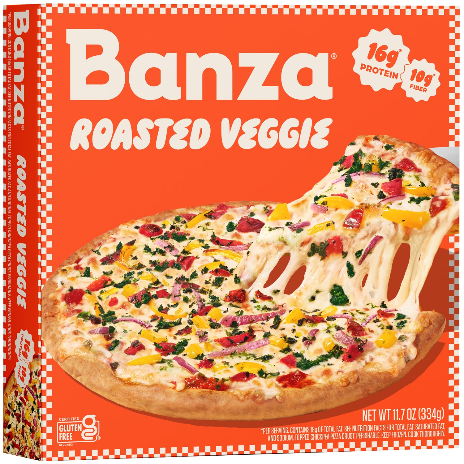 Banza Chickpea Pizza, Roasted Veggie