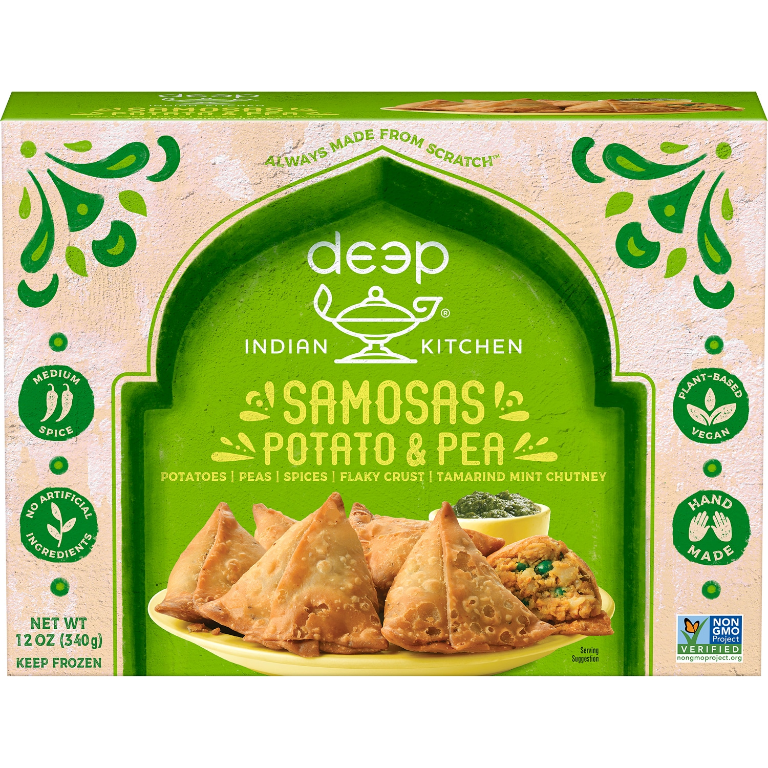 Deep Indian Kitchen Samosas, Potato & Pea, Frozen