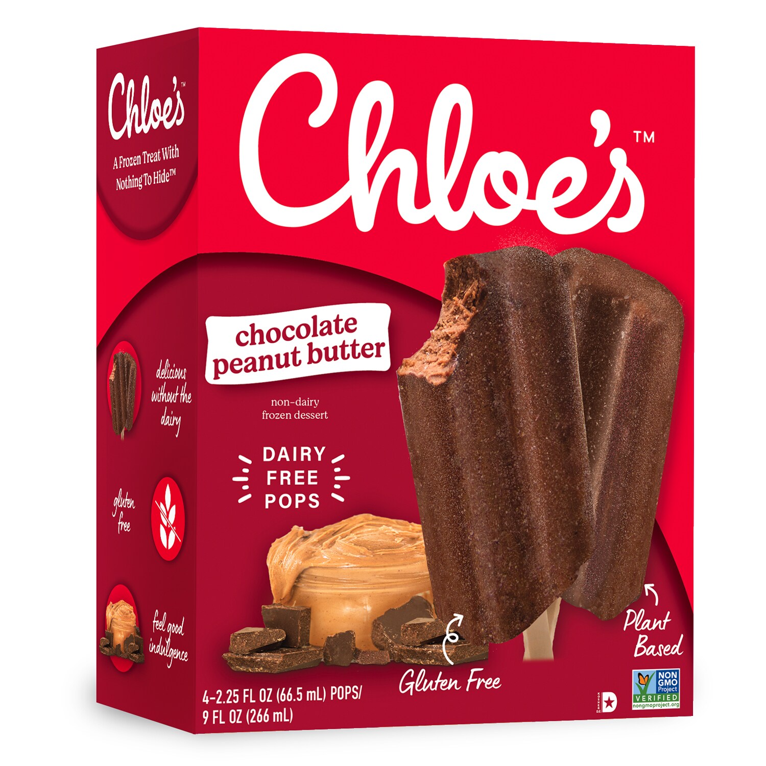 Chloe's Oatmilk Pops, Chocolate Peanut Butter