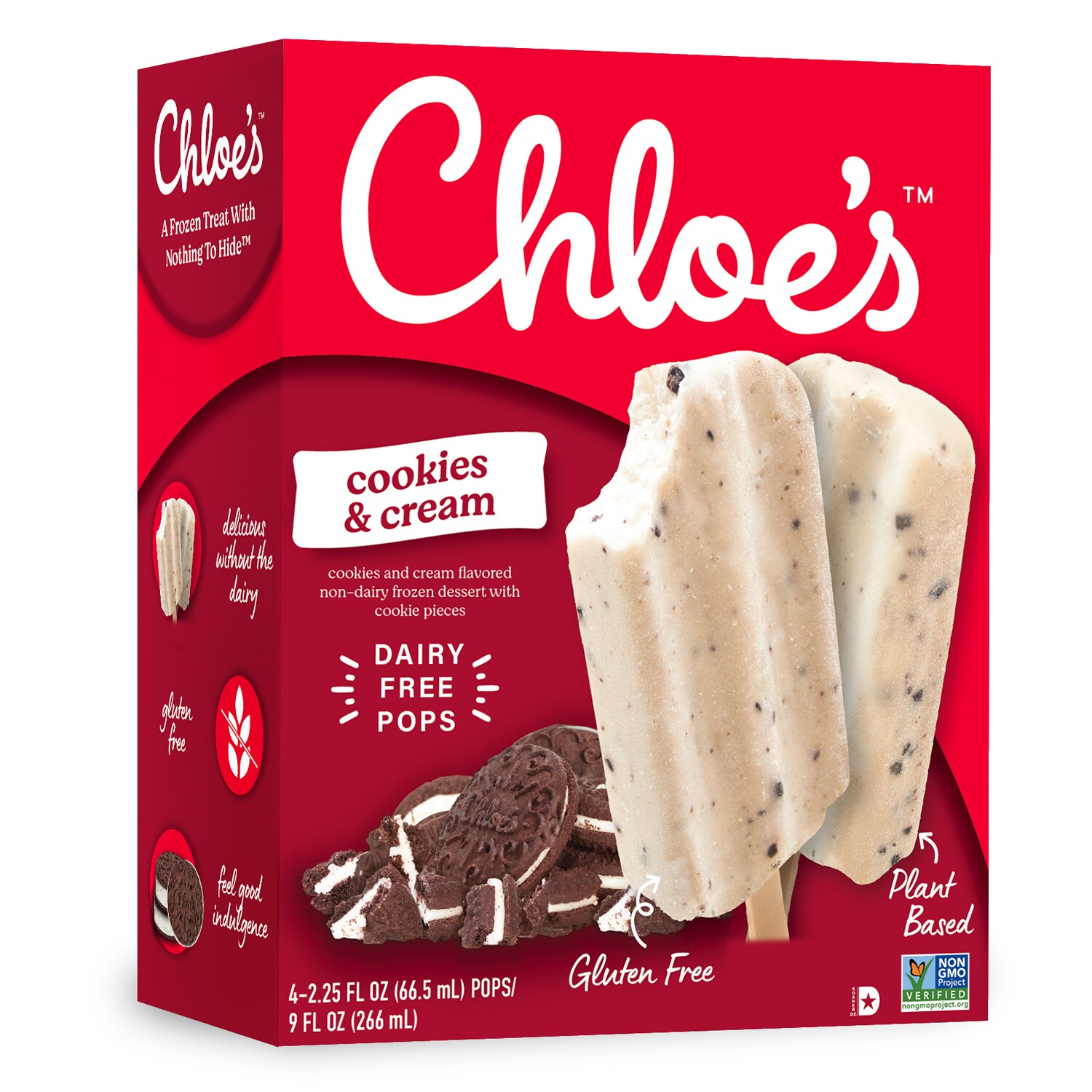 Chloe's Oatmilk Pops, Cookies & Cream