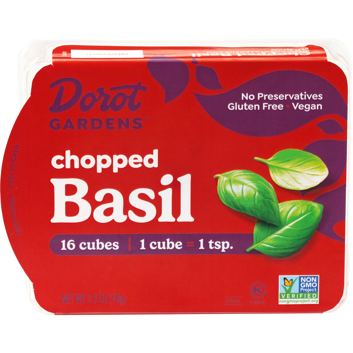 Dorot Gardens Chopped Basil, Frozen