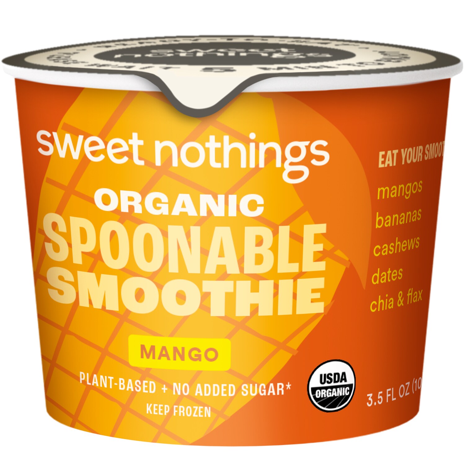 Sweet Nothings Organic Spoonable Smoothie Cup, Mango, Frozen