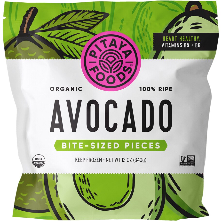 Pitaya Foods Organic Bite-Sized Avocado, Frozen