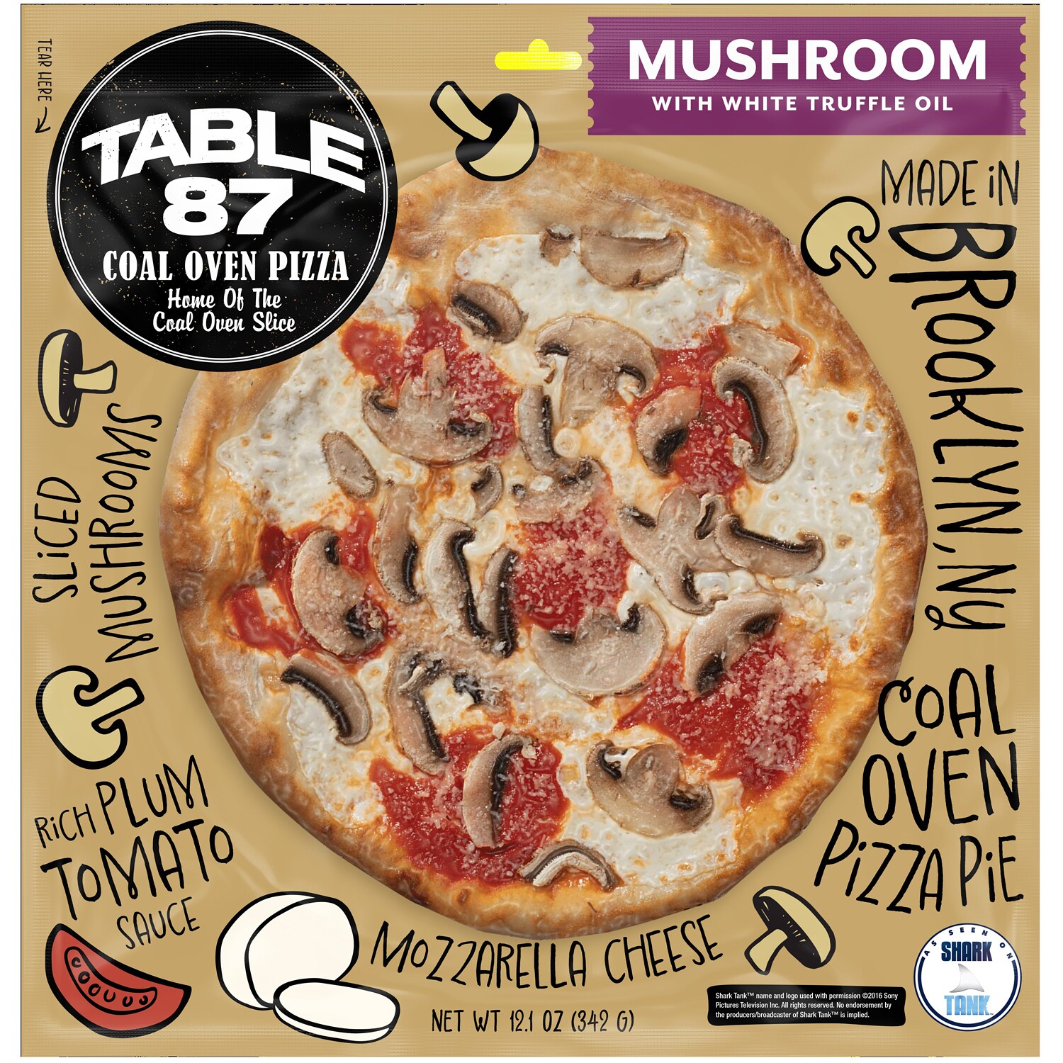 Table 87 Coal Oven Pizza, Mushroom, Frozen