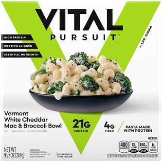 Vital Pursuit Veggie Lovers Vermont White Cheddar Mac & Broccoli Bowl, Frozen