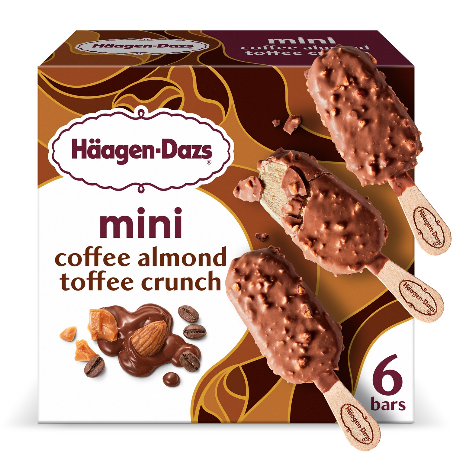 Haagen-Dazs Ice Cream Mini Bars, Coffee Almond Toffee Crunch