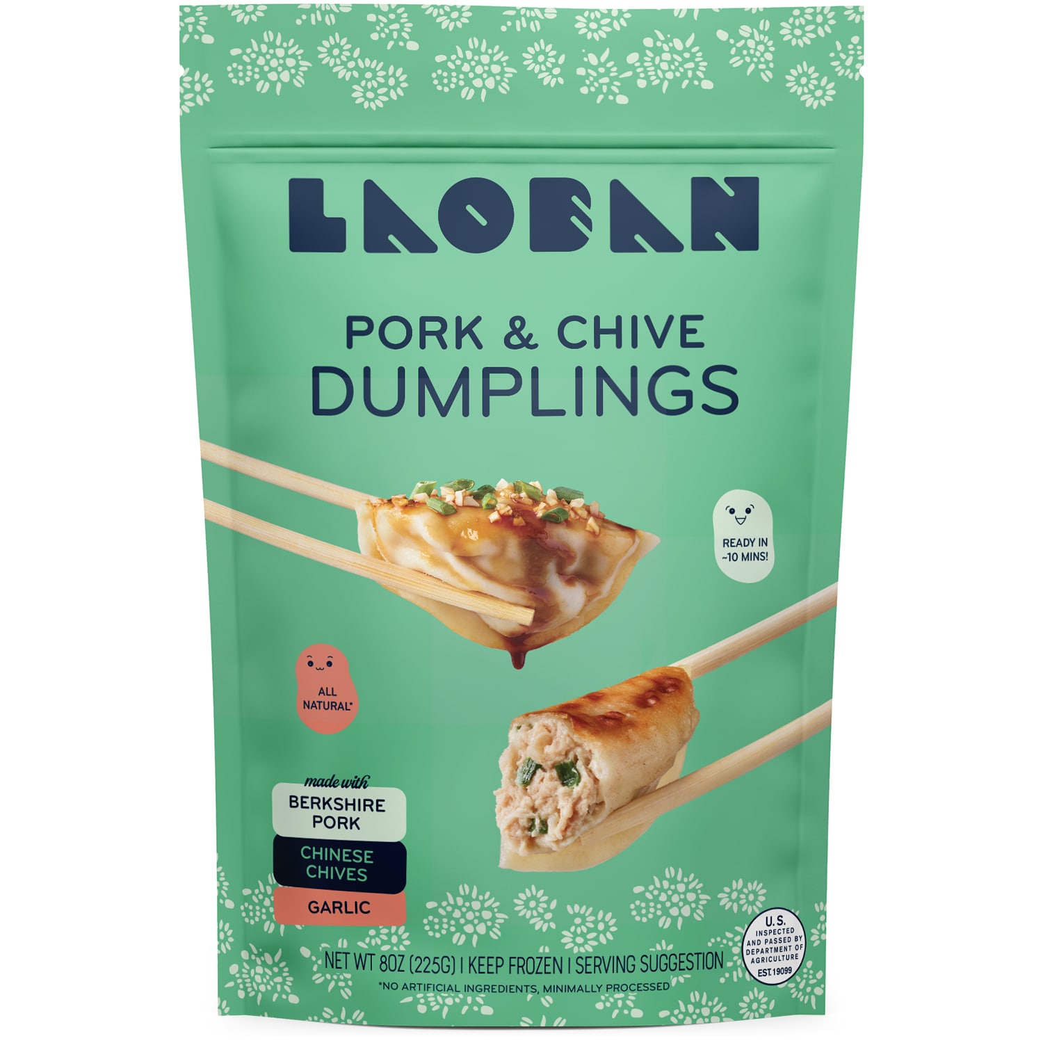 Laoban Dumplings, Pork & Chive, Frozen