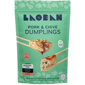 Laoban Dumplings, Pork & Chive, Frozen