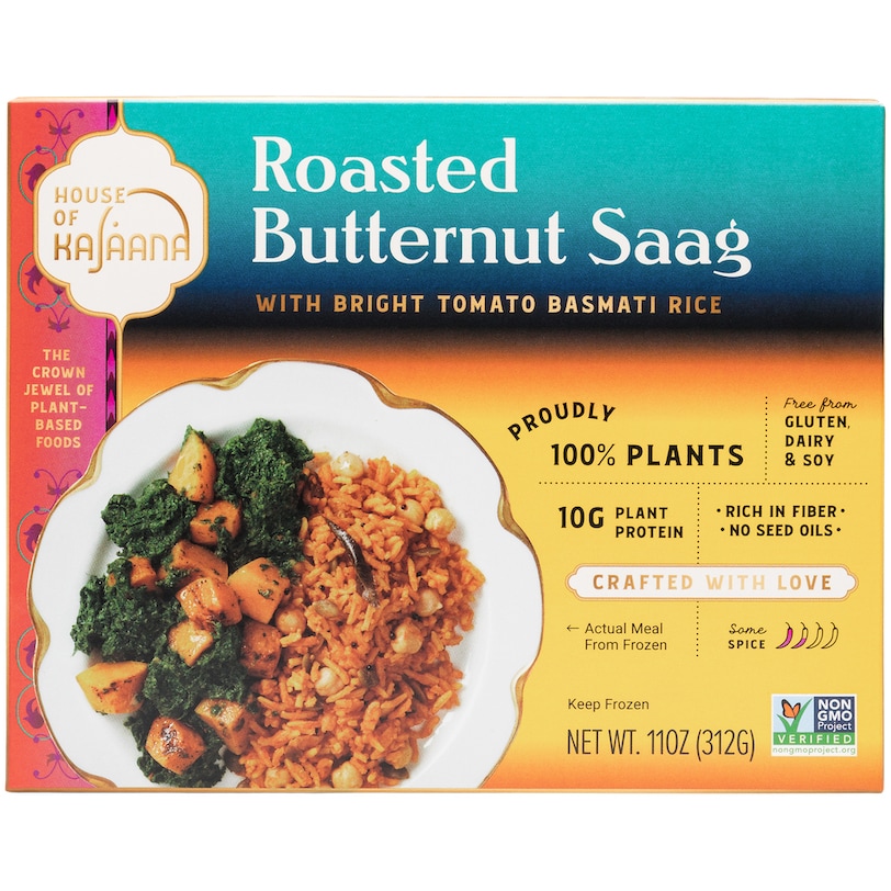 House of Kajaana Roasted Butternut Saag with Bright Tomato Basmati Rice, Frozen