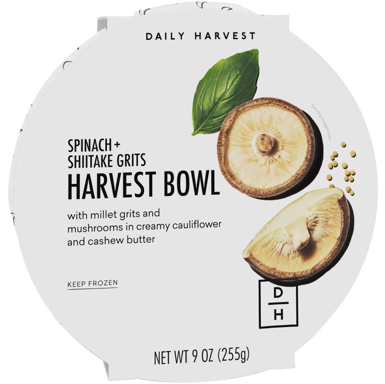Daily Harvest Harvest Bowl, Spinach + Shiitake Grits, Frozen