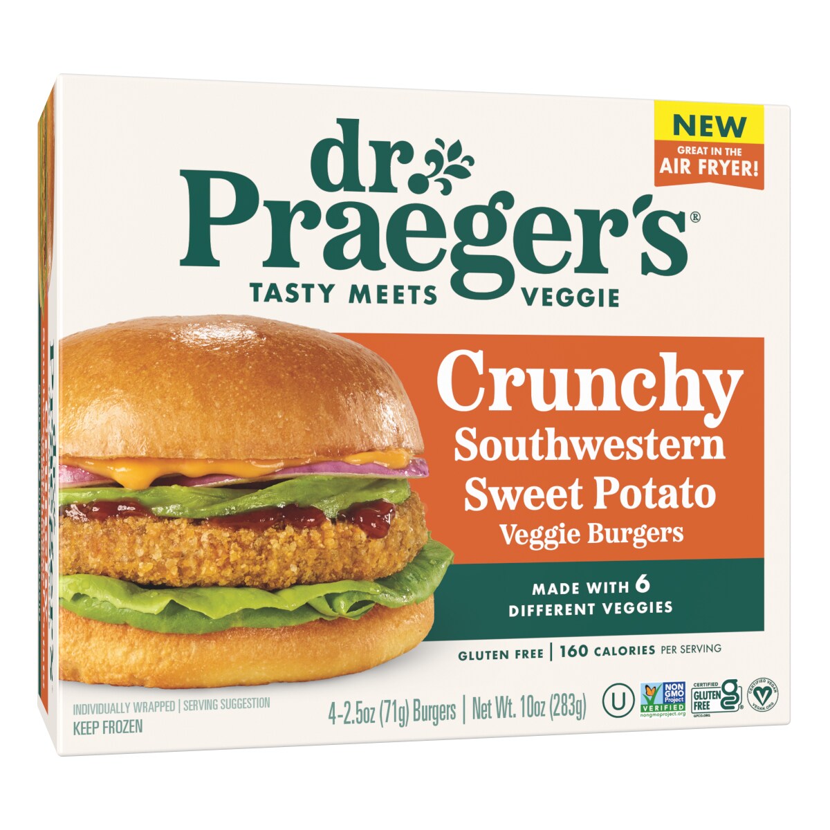 Dr. Praeger's Crunchy Southwestern Sweet Potato Veggie Burgers ...