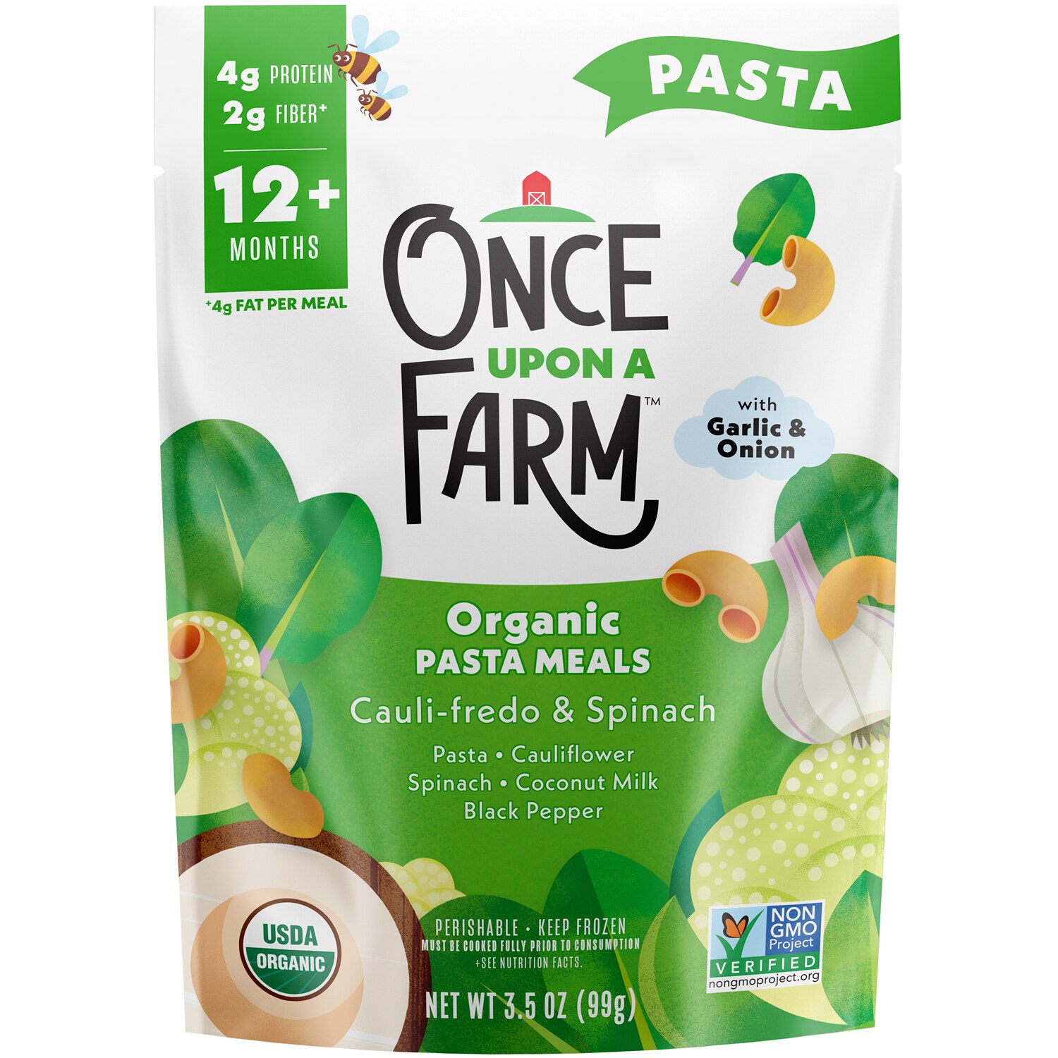 Once Upon a Farm Organic Pasta Meals, Cauli-fredo & Spinach, Frozen