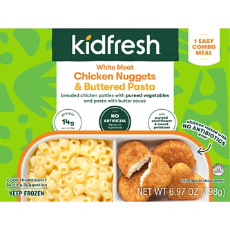 Kidfresh White Meat Chicken Nuggets & Buttered Pasta, Frozen