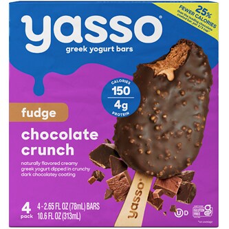 Yasso Frozen Greek Yogurt Bars, Fudge Chocolate Crunch
