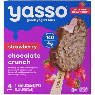 Yasso Frozen Greek Yogurt Bars, Strawberry Chocolate Crunch