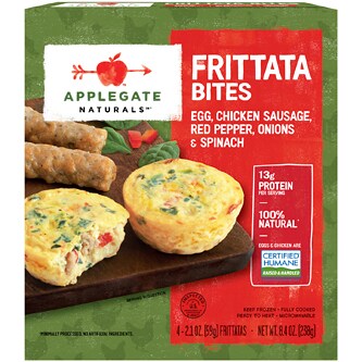 Applegate Naturals Frittata Bites, Chicken Sausage, Red Pepper, Onions and Spinach, Frozen